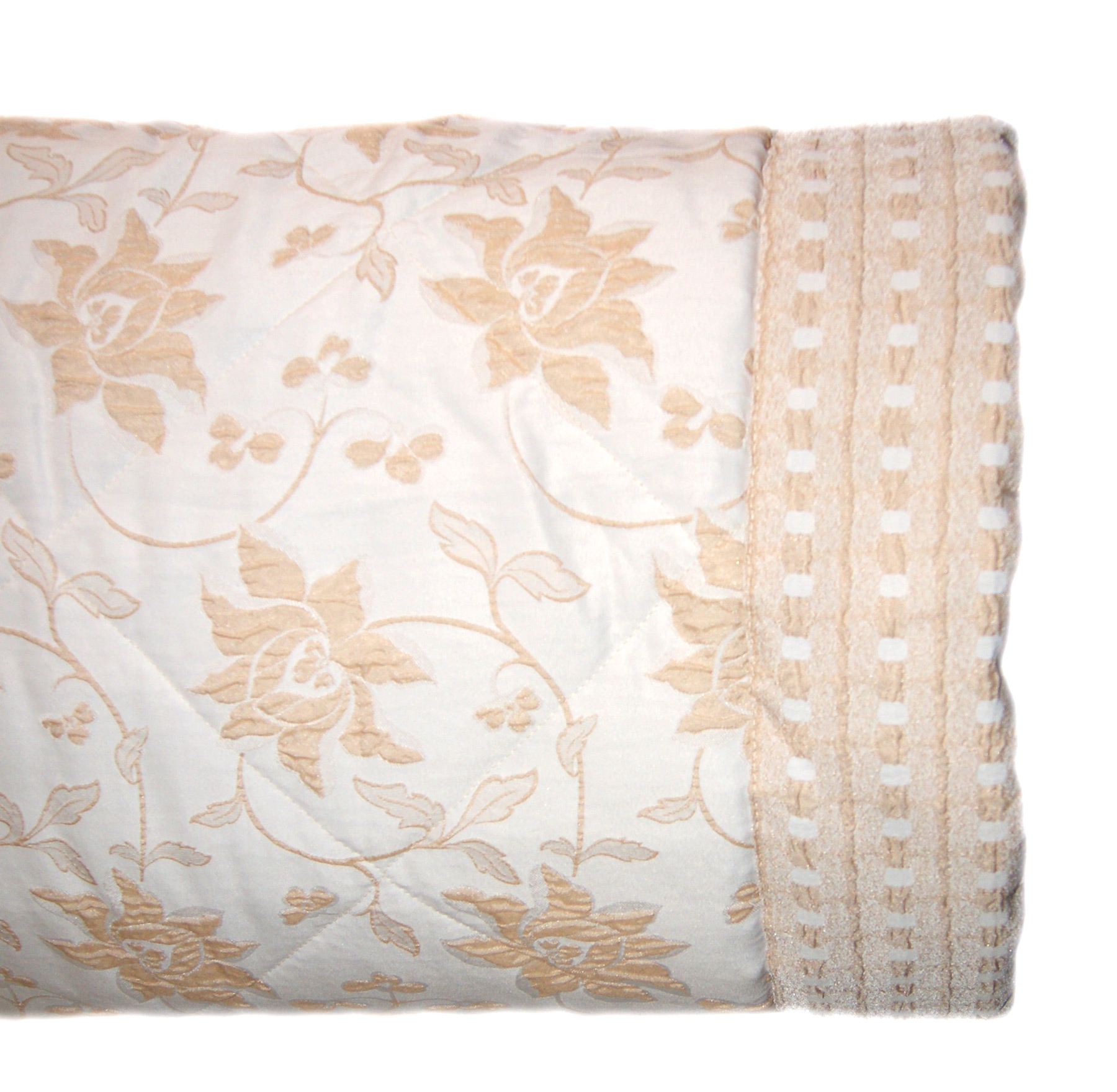 Completo letto beige matrimoniale Shabby Chic moderno: copriletto