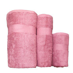 Asciugamani set 3 pezzi spugna di puro cotone idrofilo-colori moderni  PANTONE 2020 - Grande+Ospite +Telo