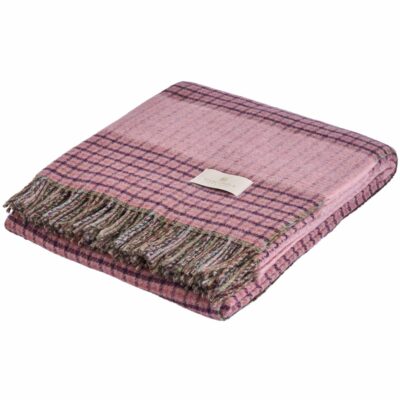 Plaid rosa di lusso caldo da divano morbido in lana (1)